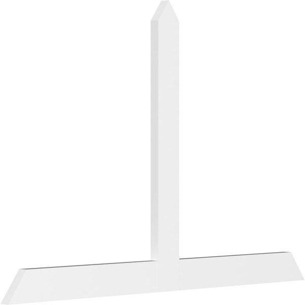 Ekena Millwork Portland Architectural Grade PVC Gable Bracket, 84"W x 56"H x 2"D x 6"F, 16/12 Pitch GBP084X56X0206POR00 - main